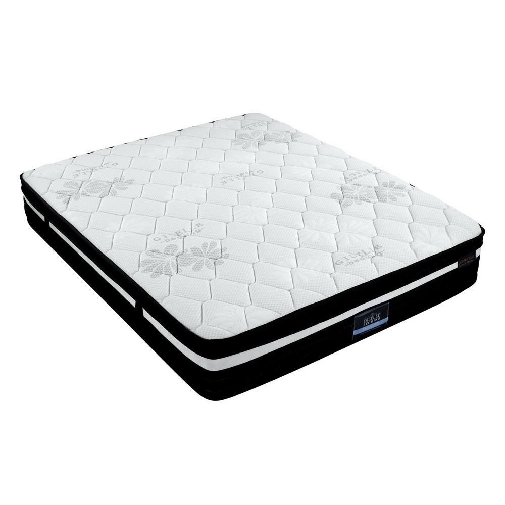 Giselle Bedding Regine Euro Top Pocket Spring Mattress, 28cm thick, featuring Belgium knitted fabric and 7-zone pocket spring system.